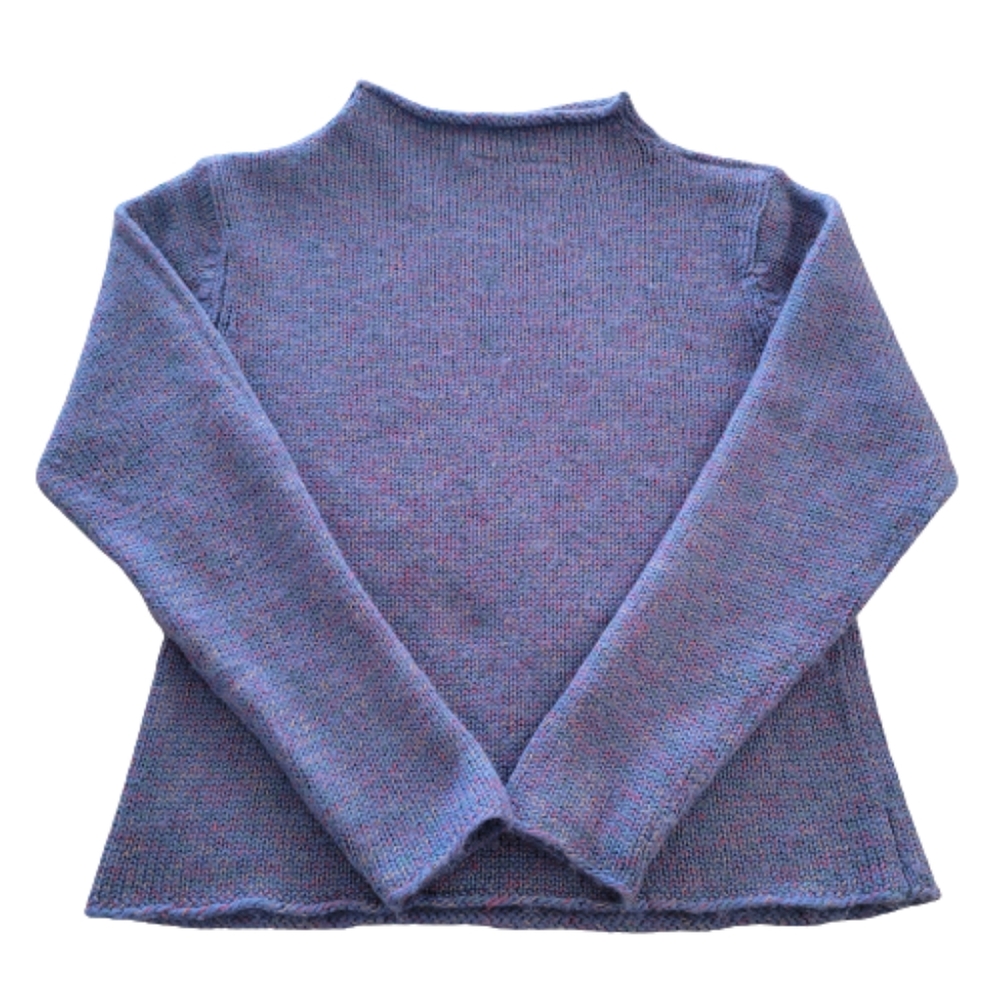 Cherokee Wintertime Wool Blend Variegated Knit Long Sleeve Sweater